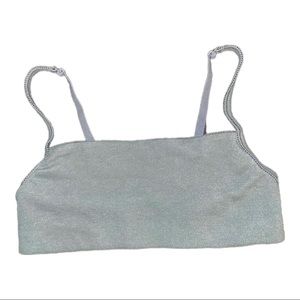 SKIMS | Pointelle Logo Scoop Neck Bralette (Size M)